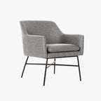 Cadeirão Cosmopolite Pé em Metal | Cinza | 66x62x75 cm - Gato Preto