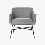 Cadeirão Cosmopolite Pé em Metal | Cinza | 66x62x75 cm - Gato Preto