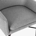 Cadeirão Cosmopolite Pé em Metal | Cinza | 66x62x75 cm - Gato Preto