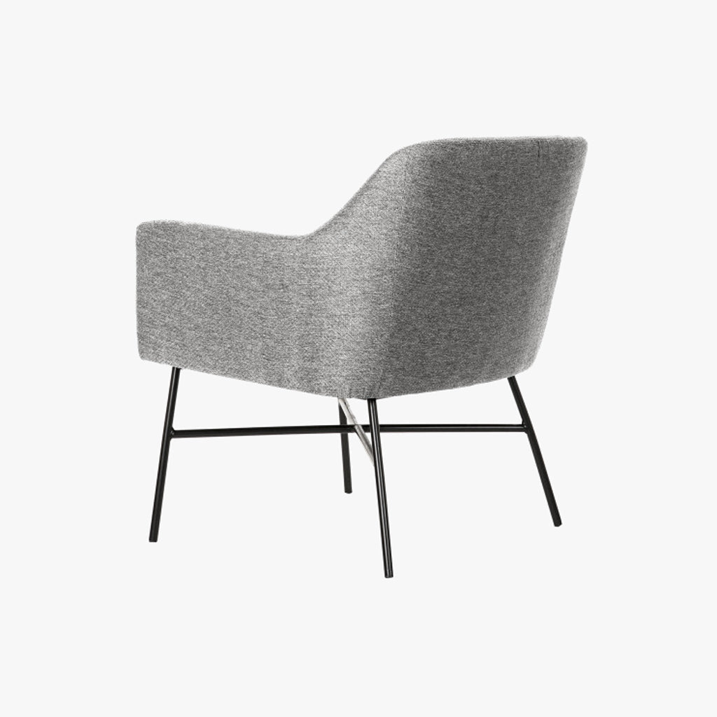 Cadeirão Cosmopolite Pé em Metal | Cinza | 66x62x75 cm - Gato Preto