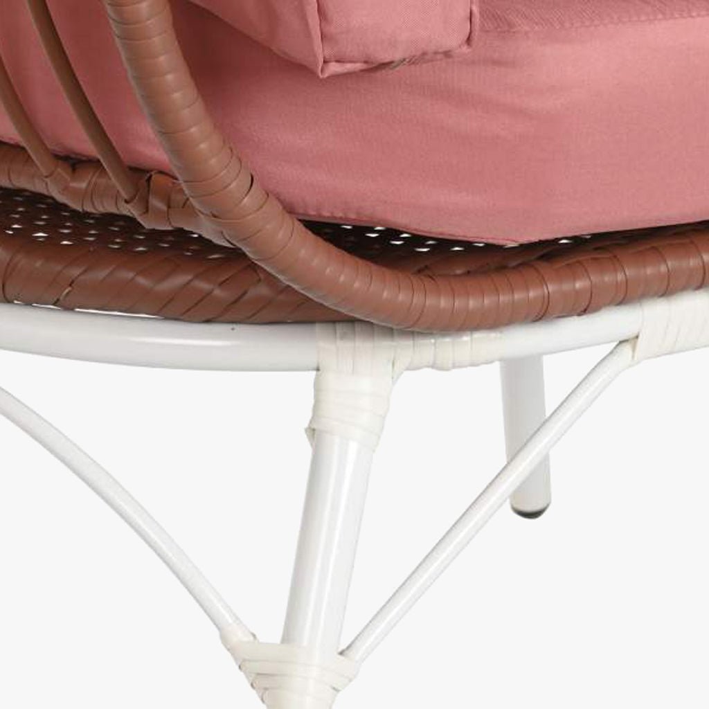 Cadeirão de Exterior em Rattan Rosa | Coleção BLUSH - Gato Preto