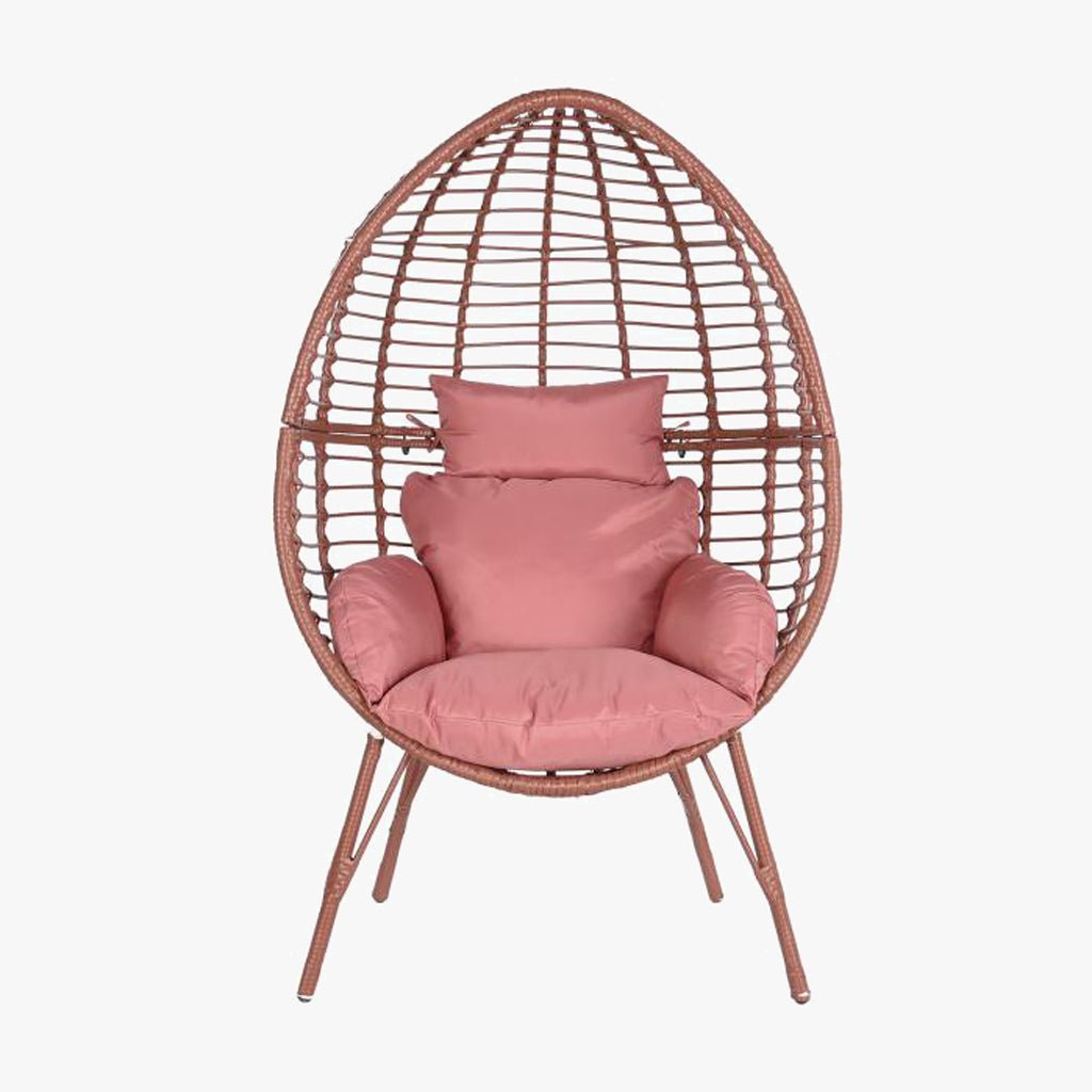 Cadeirão de Exterior em Rattan Rosa | Coleção BLUSH - Gato Preto