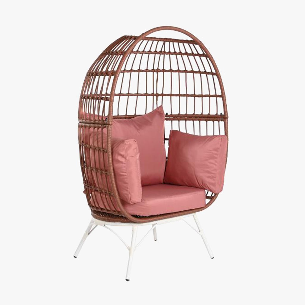Cadeirão de Exterior em Rattan Rosa | Coleção BLUSH - Gato Preto