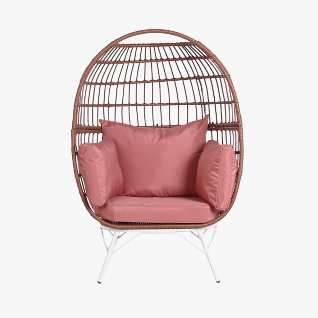 Cadeirão de Exterior em Rattan Rosa | Coleção BLUSH - Gato Preto