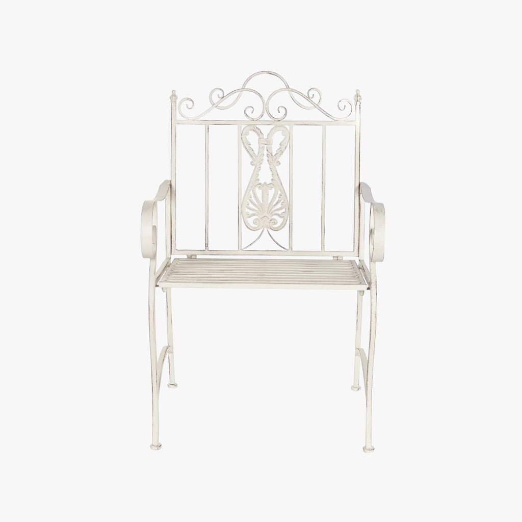 Cadeirão de Metal de Exterior 63,5x52x98 cm | Romantic Garden - Gato Preto