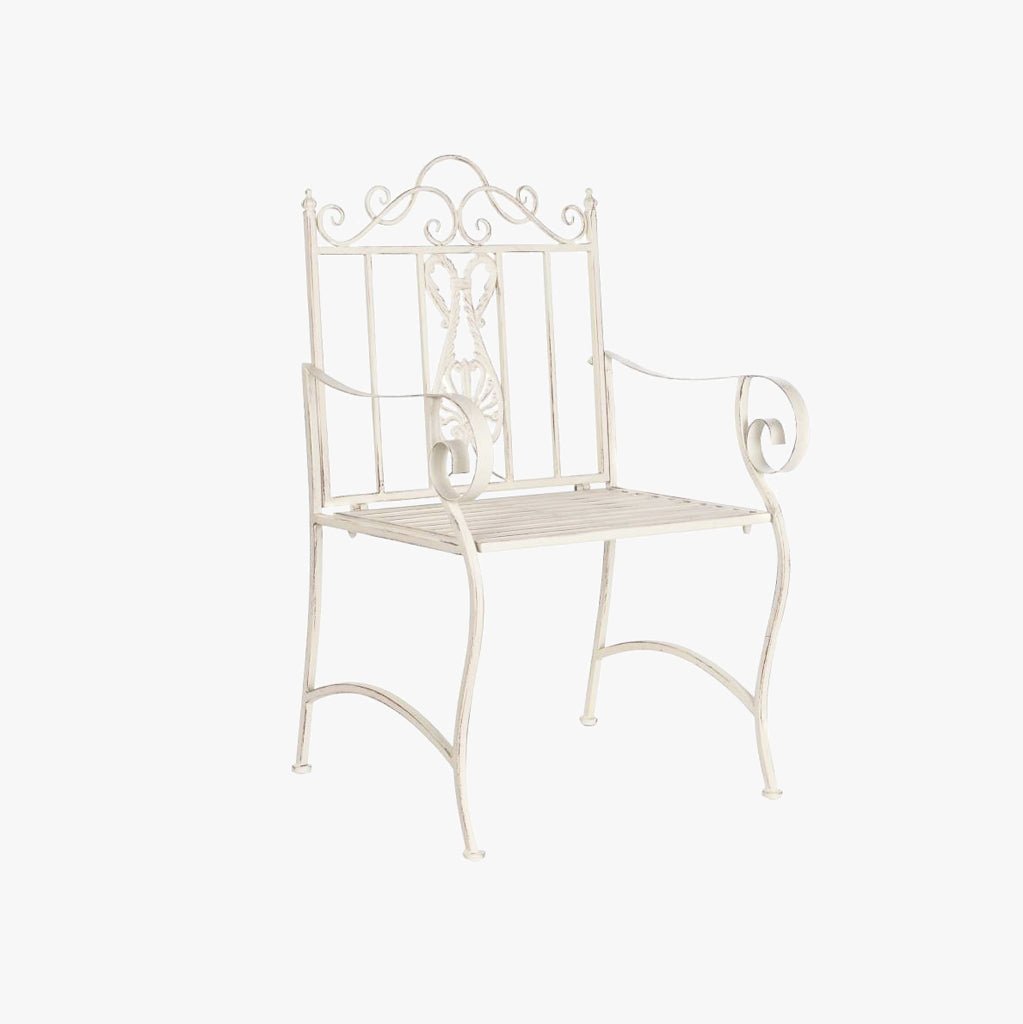 Cadeirão de Metal de Exterior 63,5x52x98 cm | Romantic Garden - Gato Preto