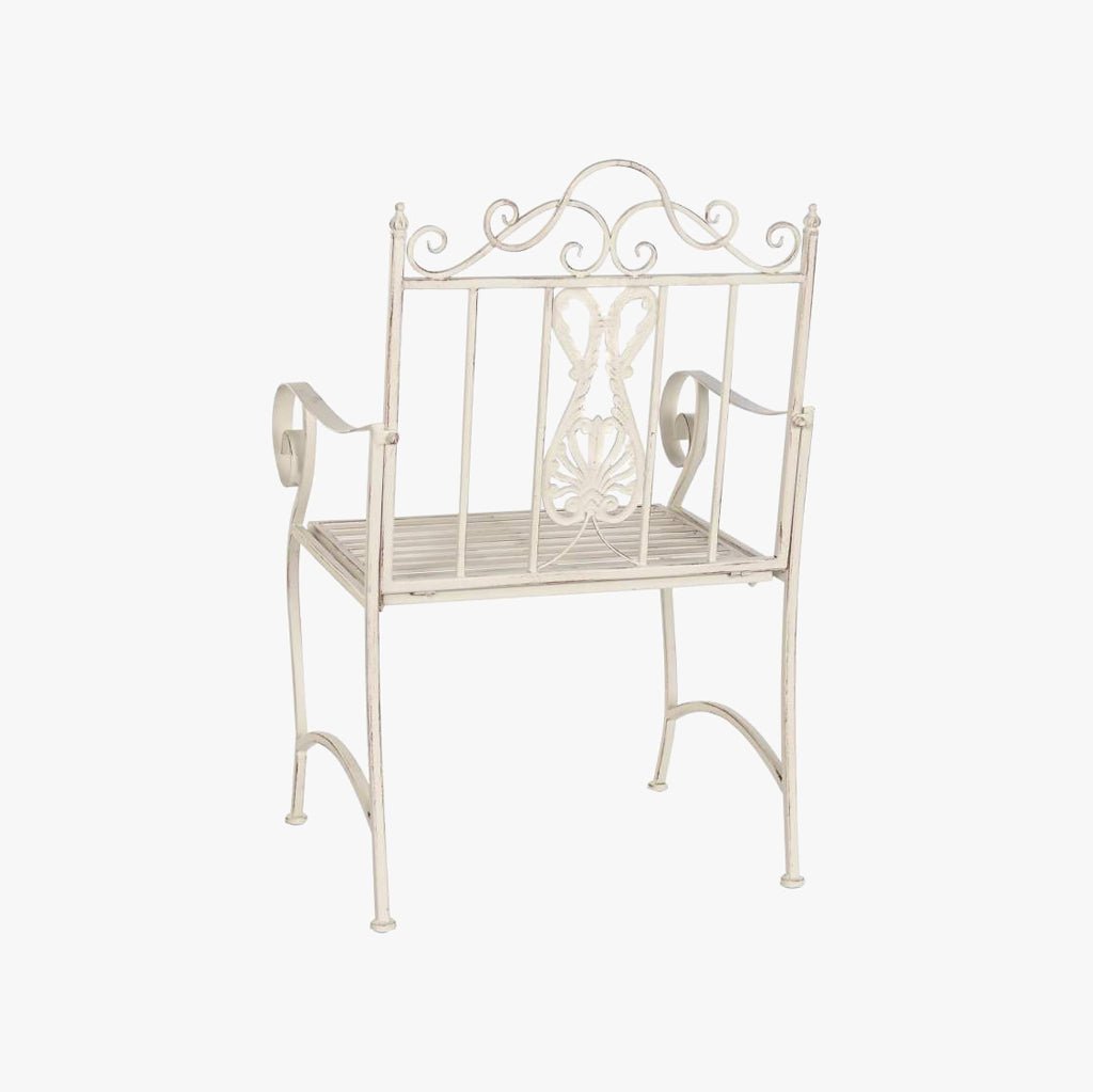 Cadeirão de Metal de Exterior 63,5x52x98 cm | Romantic Garden - Gato Preto