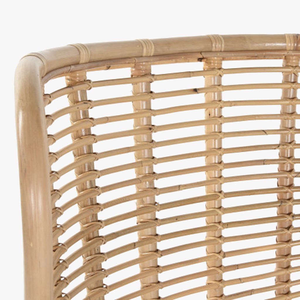 Cadeirão de Rattan Bambu 76x74x99 - Gato Preto
