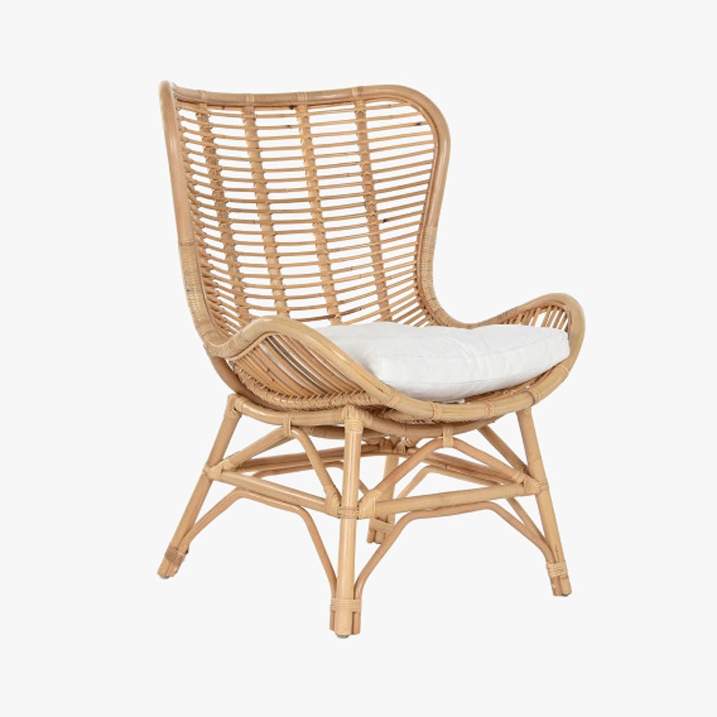Cadeirão de Rattan Bambu 76x74x99 - Gato Preto