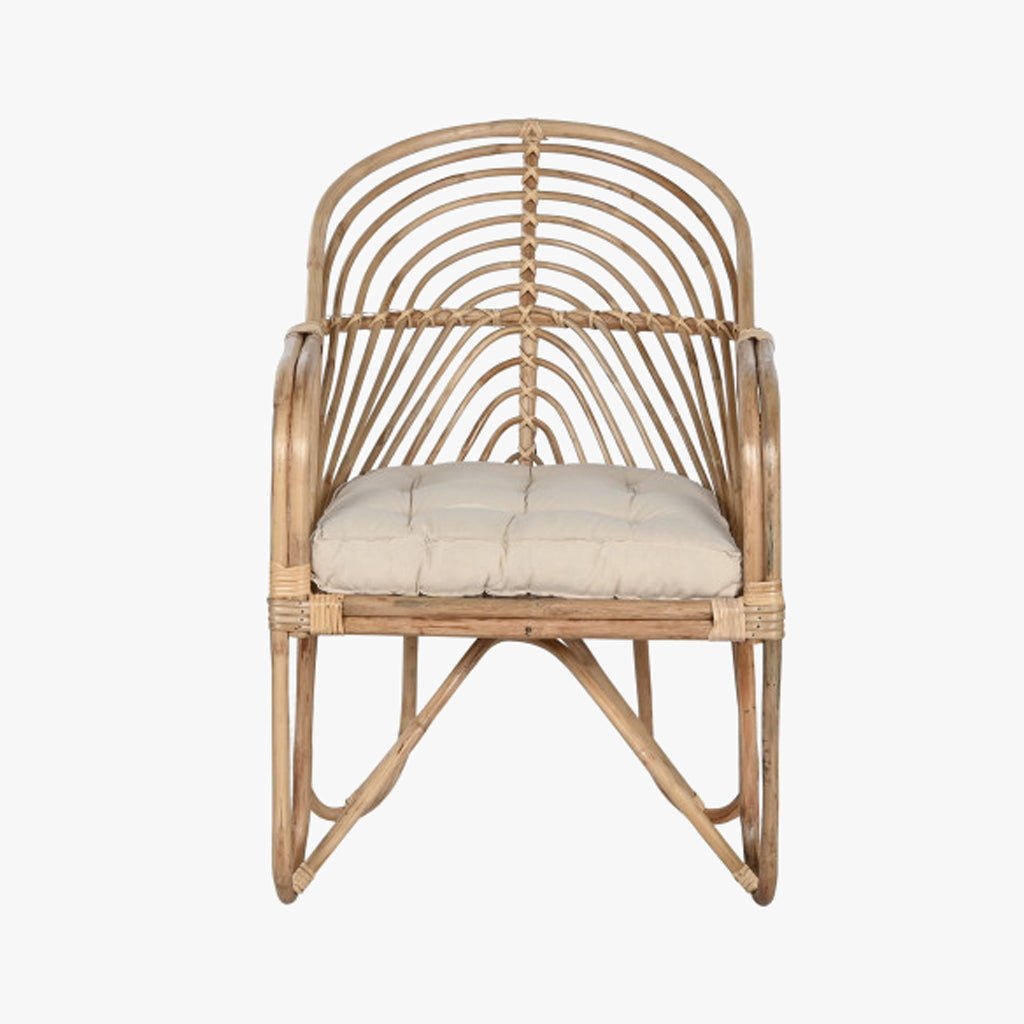 Cadeirão de Rattan e Bambu 58x61x87 - Gato Preto