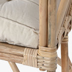 Cadeirão de Rattan e Bambu 58x61x87 - Gato Preto