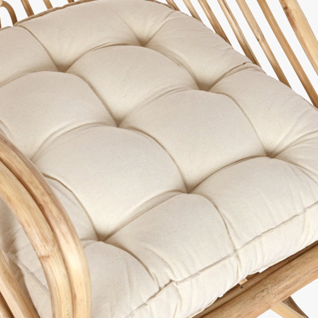 Cadeirão de Rattan e Bambu 58x61x87 - Gato Preto