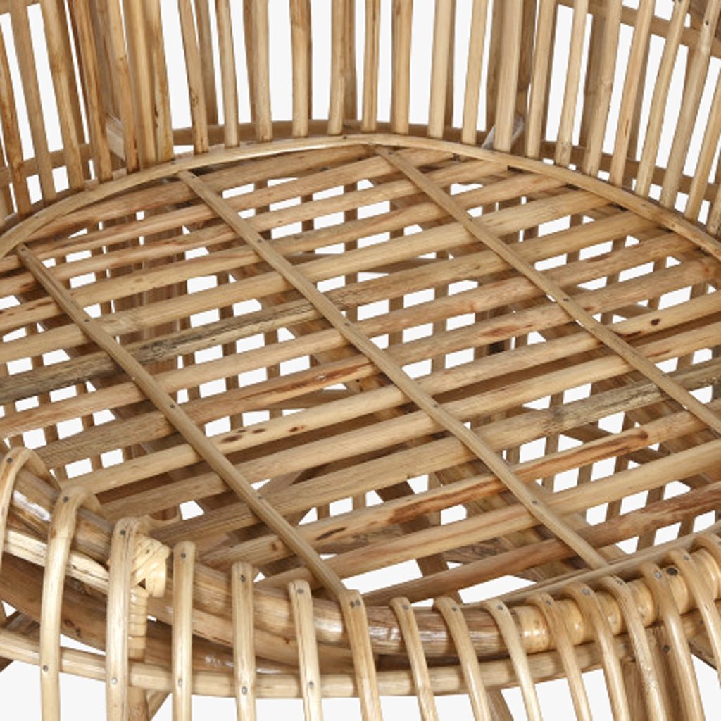 Cadeirão de Rattan e Bambu 70x70x74 - Gato Preto