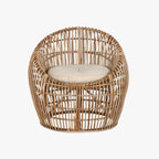 Cadeirão de Rattan e Bambu 70x70x74 - Gato Preto