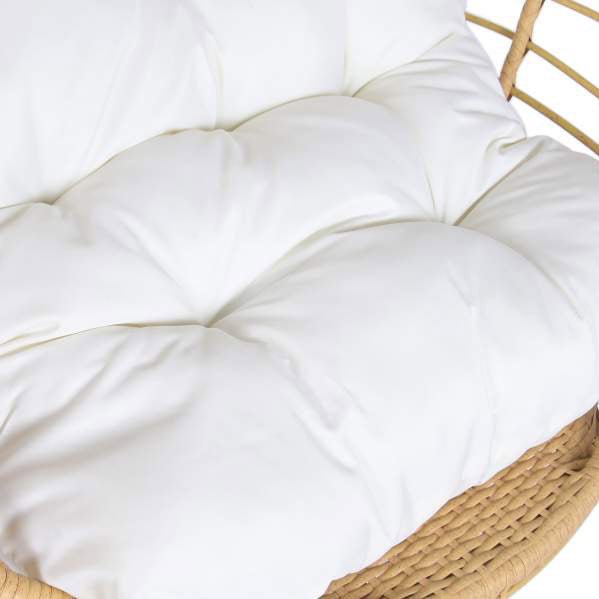Cadeirao de Rattan Giratório Gato Preto
