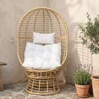 Cadeirao de Rattan Giratório 83x73x143 COMPORTA - Gato Preto