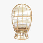 Cadeirao de Rattan Giratório Gato Preto