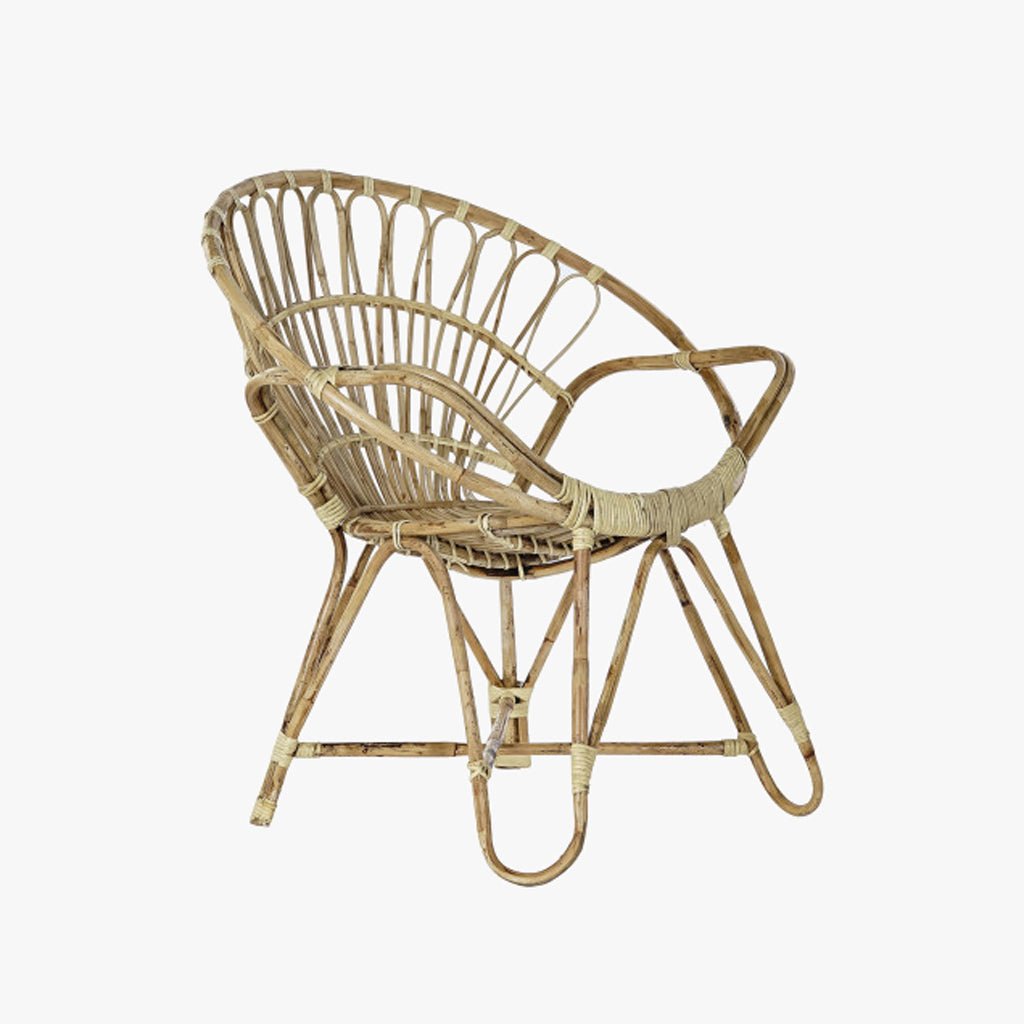 Cadeirão Redondo de Rattan 77x58x85 BALI - Gato Preto