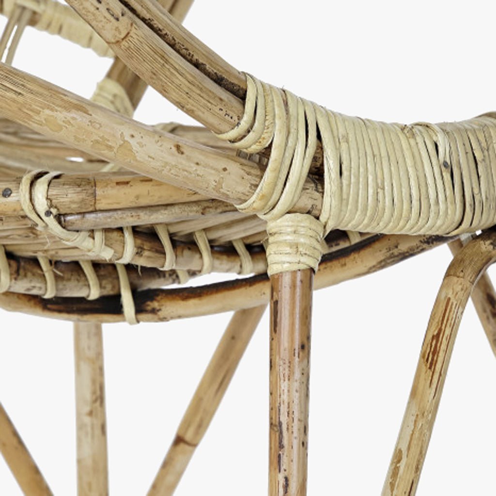 Cadeirão Redondo de Rattan 77x58x85 BALI - Gato Preto