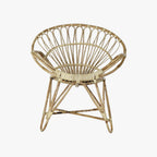 Cadeirão Redondo de Rattan 77x58x85 BALI - Gato Preto