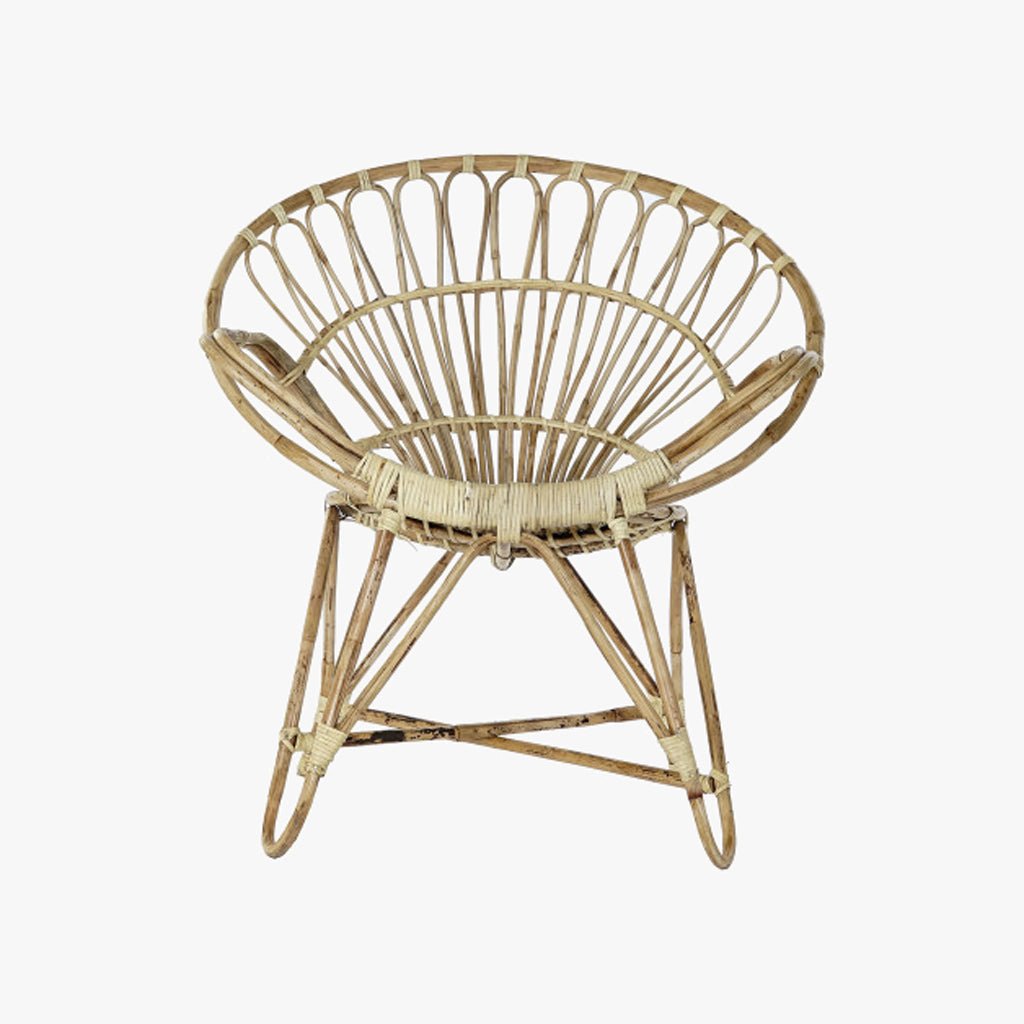 Cadeirão Redondo de Rattan 77x58x85 BALI - Gato Preto