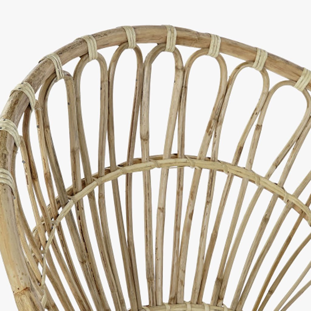 Cadeirão Redondo de Rattan 77x58x85 BALI - Gato Preto