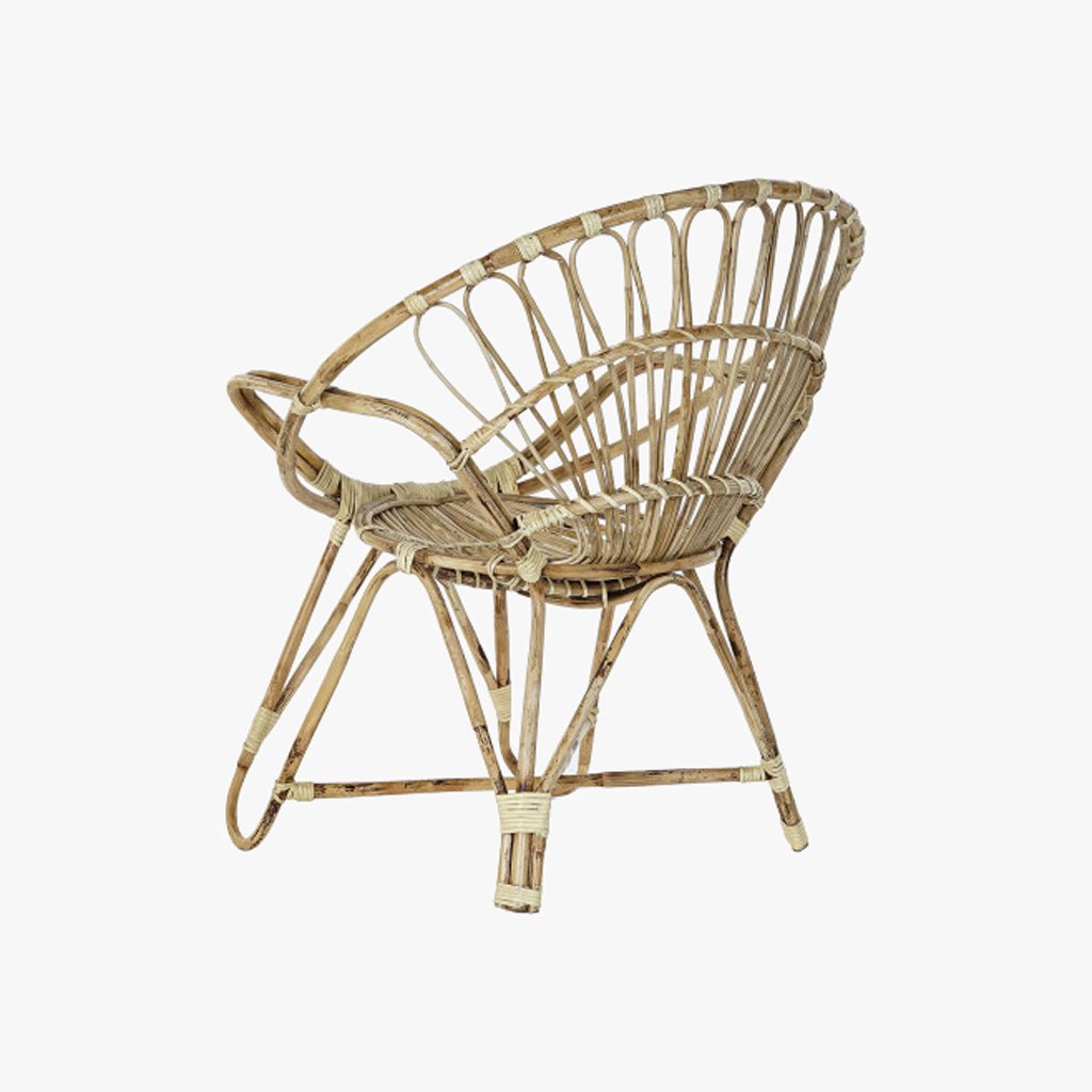 Cadeirão Redondo de Rattan 77x58x85 BALI - Gato Preto