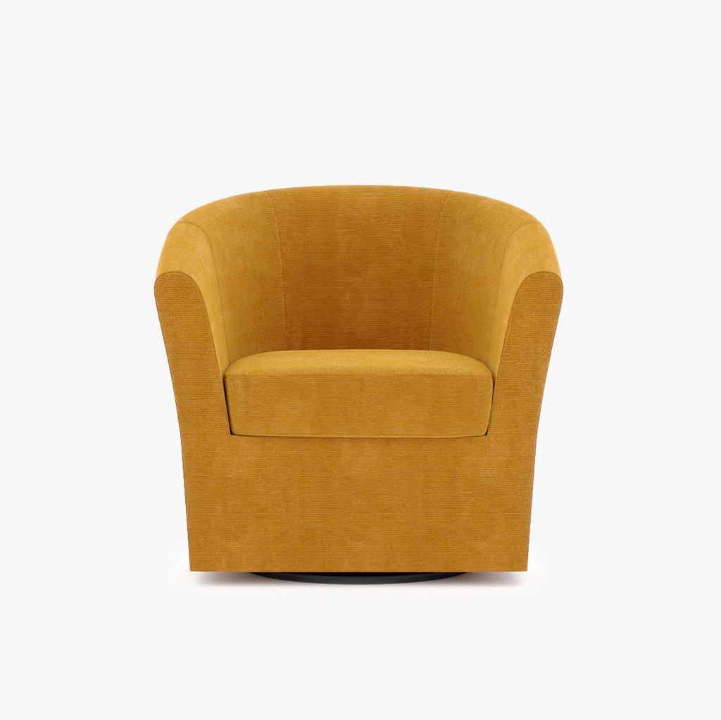 Cadeirão rotativo amarelo DUPARC - Gato Preto