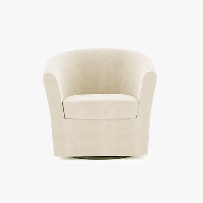 Cadeirão rotativo bege DUPARC - Gato Preto