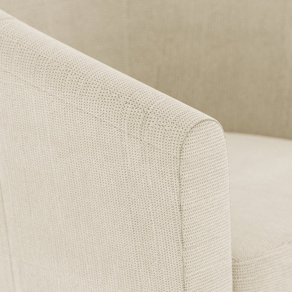 Cadeirão rotativo bege DUPARC - Gato Preto