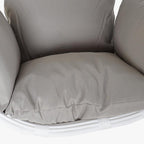 Cadeirão Suspenso Ball Spring Bege/Cinza 90x70x110 - Gato Preto