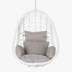 Cadeirão Suspenso Ball Spring Bege/Cinza 90x70x110 - Gato Preto