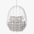 Cadeirão Suspenso Ball Spring Bege/Cinza 90x70x110 - Gato Preto