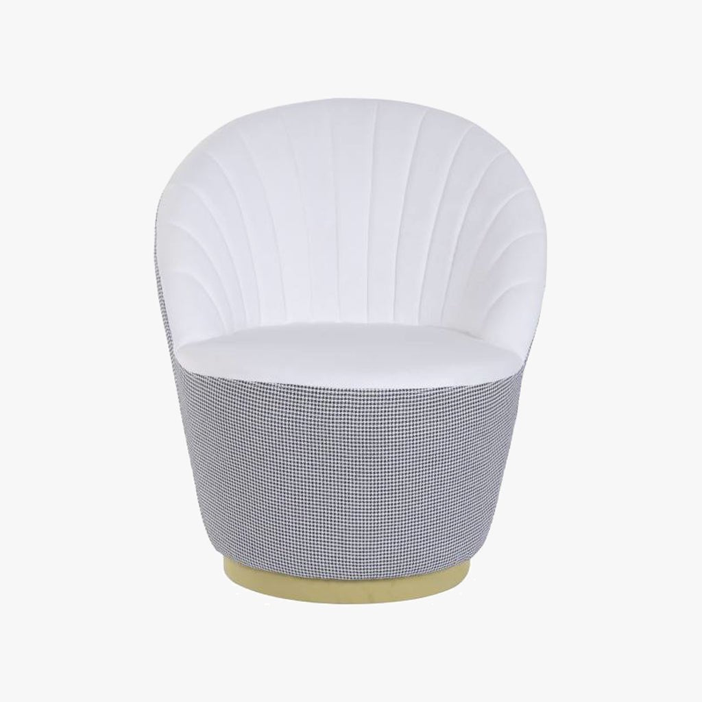 Cadeirão Xadrez Branco 69x69x85 VERSAILLES - Gato Preto