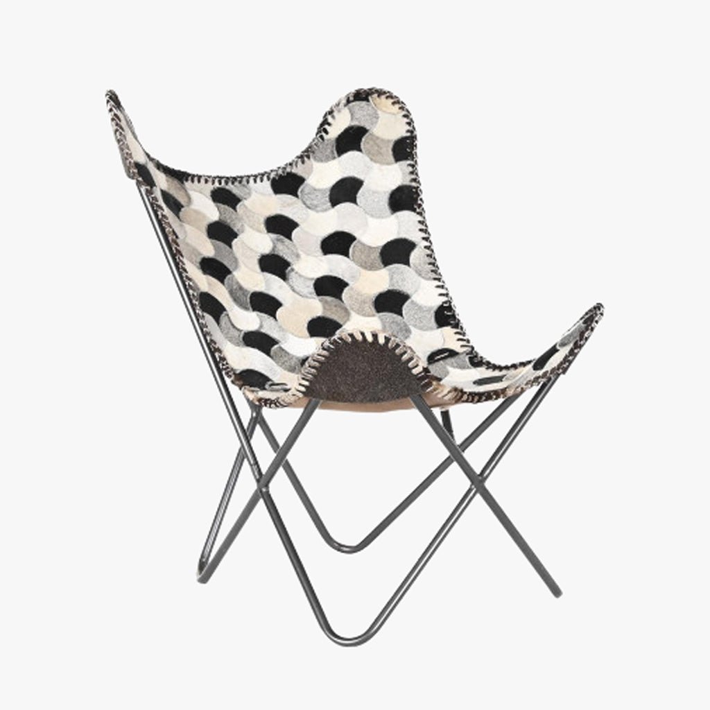 CadeiraPeleLosangosPr70x70x90 - Gato Preto