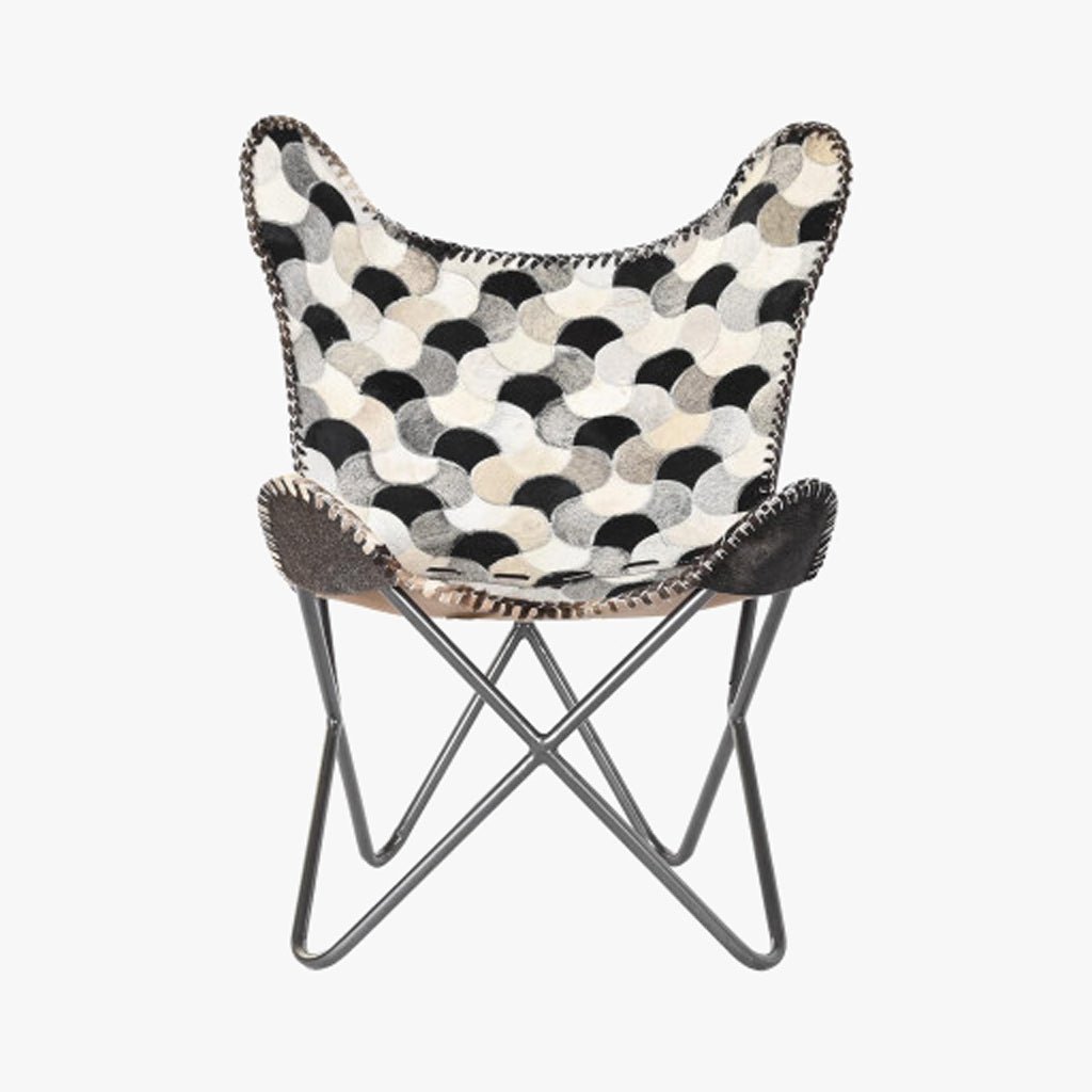 CadeiraPeleLosangosPr70x70x90 - Gato Preto