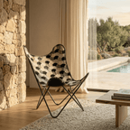 CadeiraPeleLosangosPr70x70x90 Verve - Gato Preto