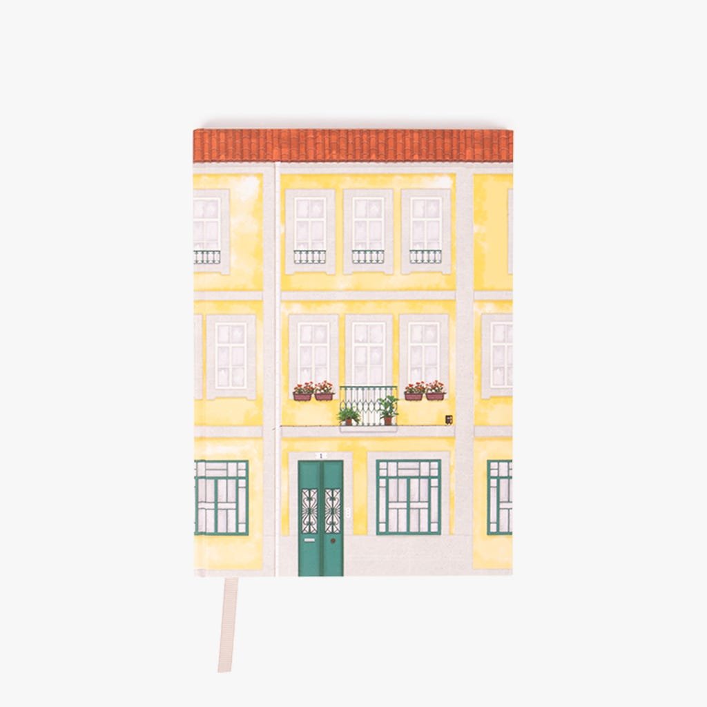 Caderno Capa Dura Pautado Casas A5 VILLAGE - Gato Preto