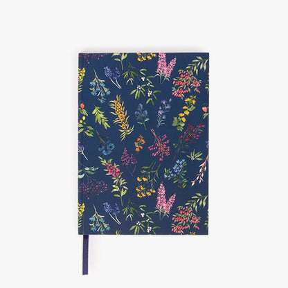 Caderno Capa Dura Pautado Flores A5 GARDEN MEMORIES - Gato Preto