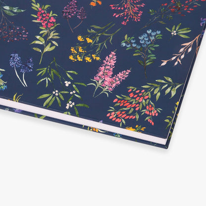 Caderno Capa Dura Pautado Flores A5 GARDEN MEMORIES - Gato Preto