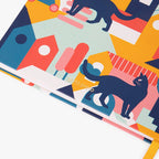 Caderno Capa Dura Pautado Gatos A5 CAT IN THE CITY - Gato Preto
