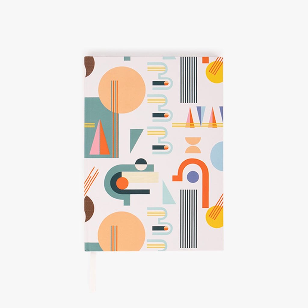 Caderno Capa Dura Pontilhado Geométrico A5 GROOVY - Gato Preto