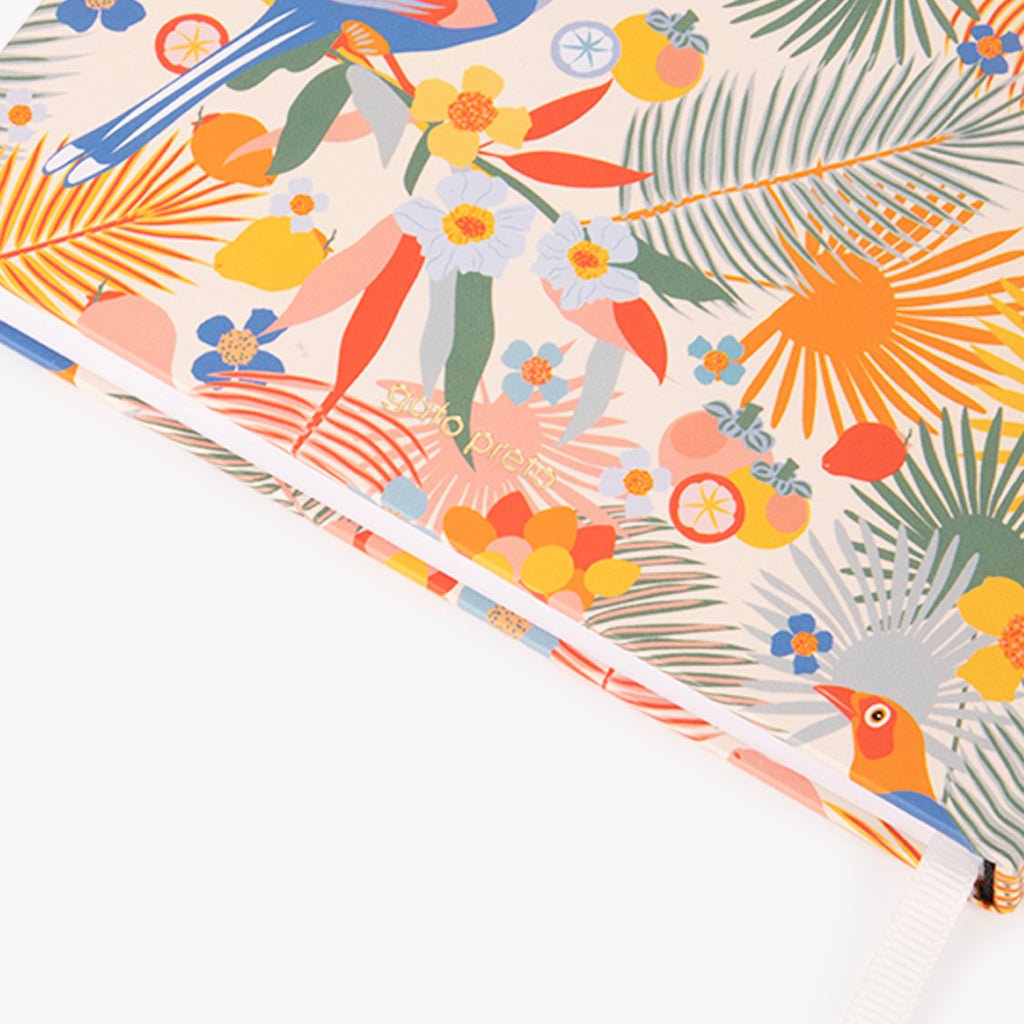 Caderno Capa Dura Pontilhado Pássaro A5 SUMMER SHADES - Gato Preto