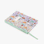 Caderno Journal com Gato Capa Dura A5 AQUI CABE O MUNDO - Gato Preto