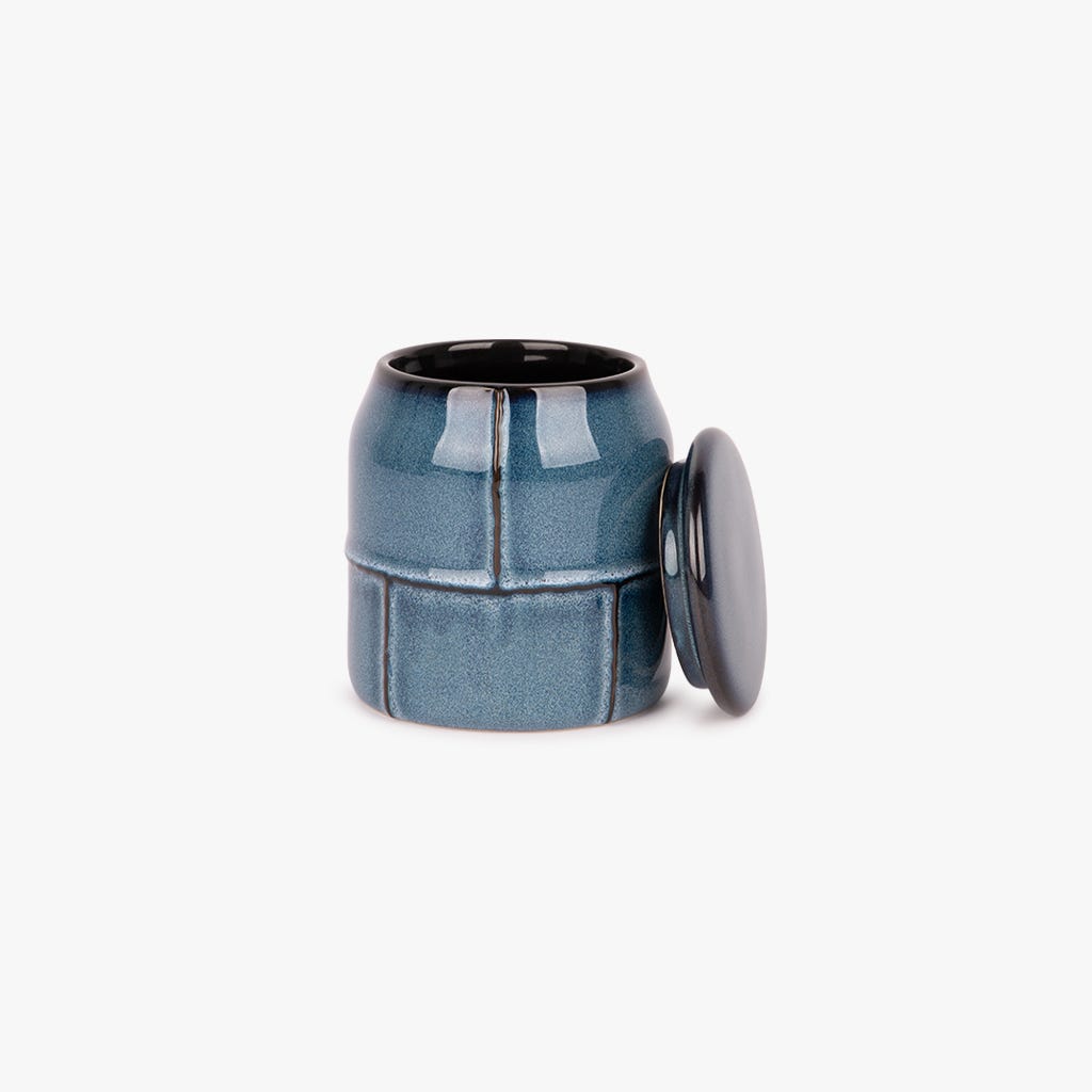 Caixa de Cerâmica Azul IOS - Gato Preto