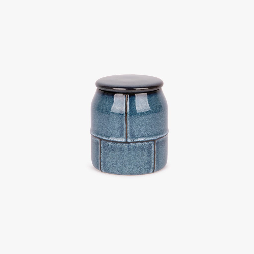 Caixa de Cerâmica Azul IOS - Gato Preto