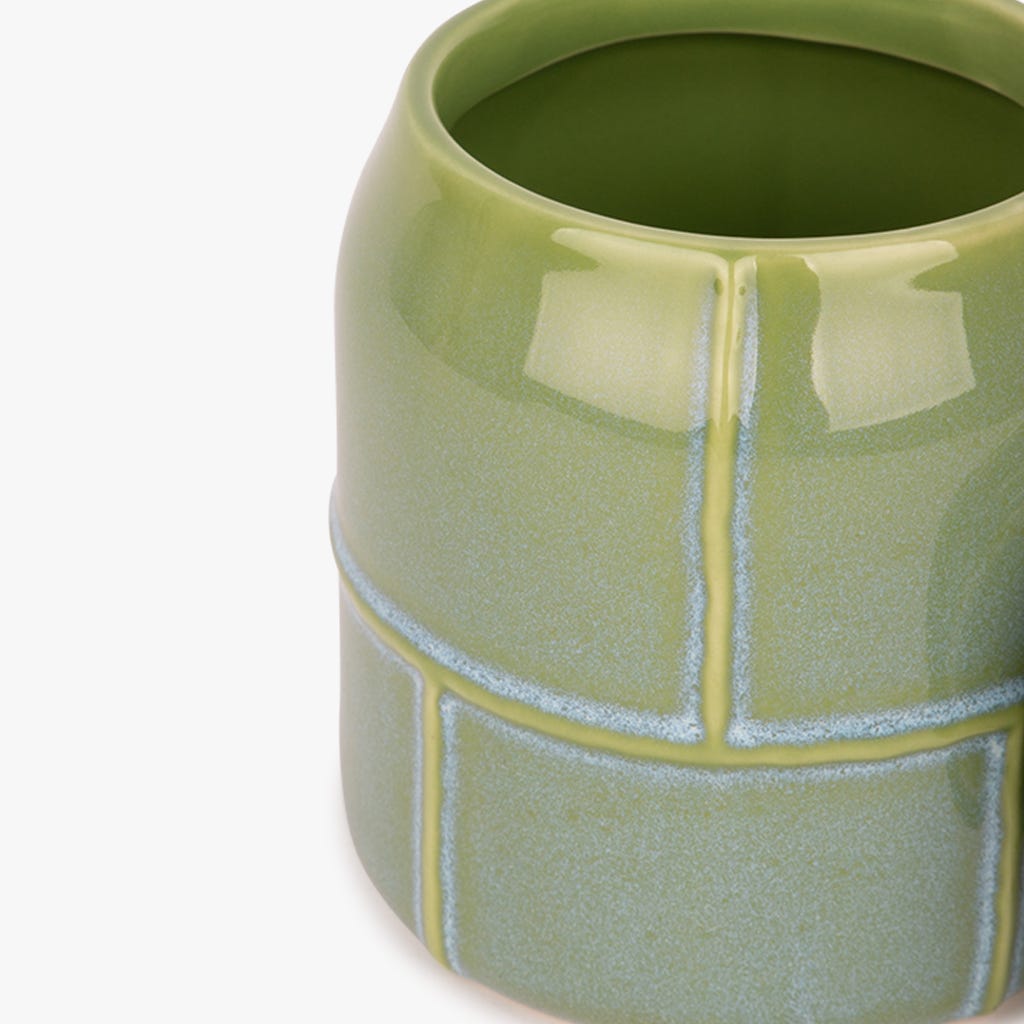 Caixa de Cerâmica Verde IOS - Gato Preto