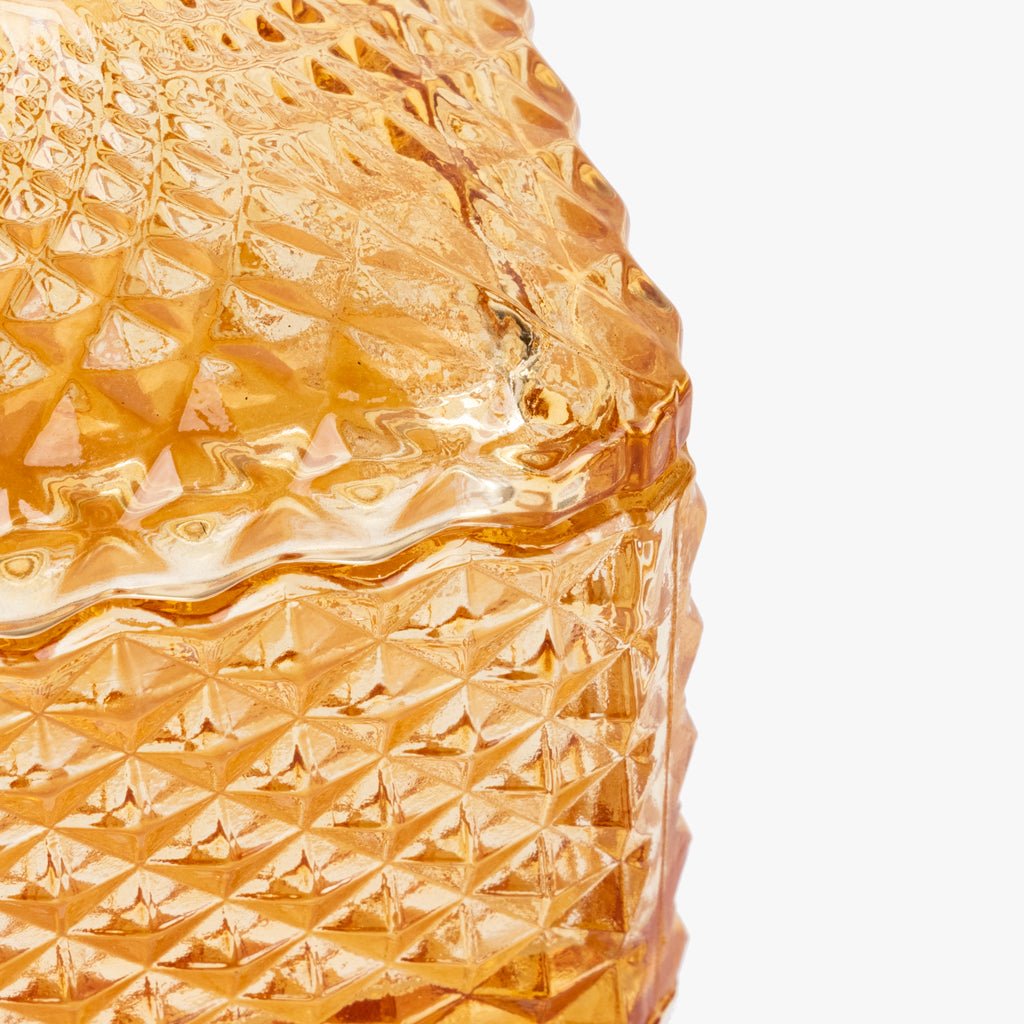 Caixa de Vidro Amarela Quadrada SUNRISE - Gato Preto