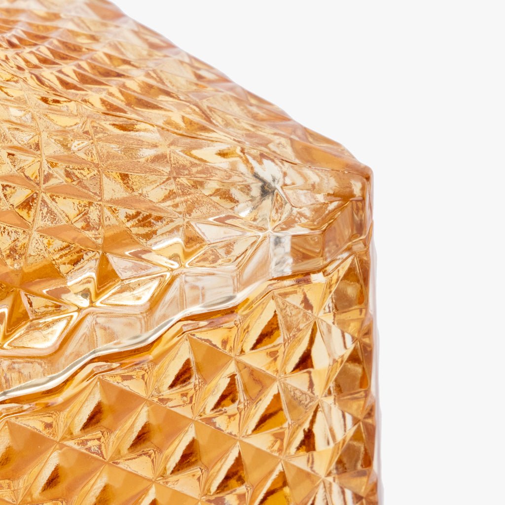 Caixa de Vidro Amarela Quadrada SUNRISE - Gato Preto