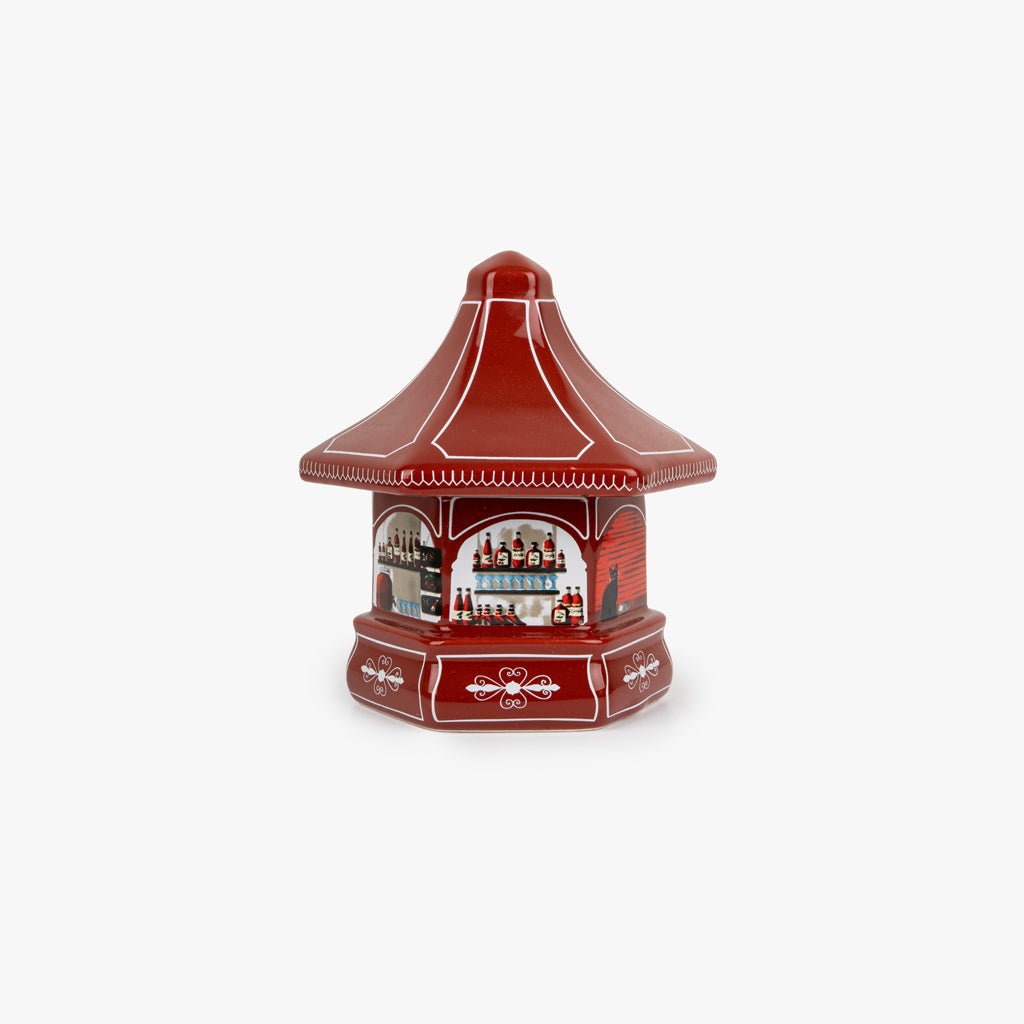 Caixa Decorativa Vermelha Quiosque de Ginja KIOSK - Gato Preto